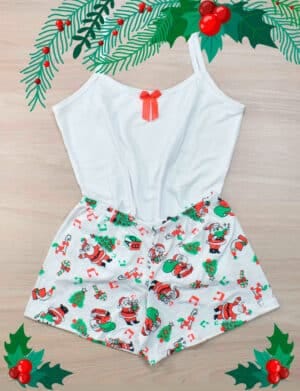 Pijama Short Blanca Navidad 304