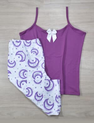 Pijamas Capri Morado Estrellas CP101