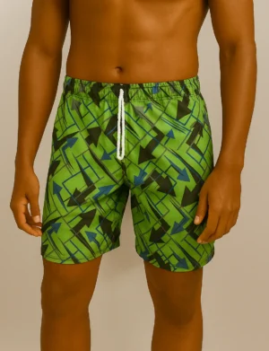 Pantaloneta Hombre Flechas Verde - PAH06