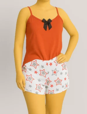 Pijama Short Rojo Estrellas 588