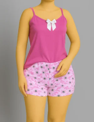 Pijama Short Rosada Florecitas 610