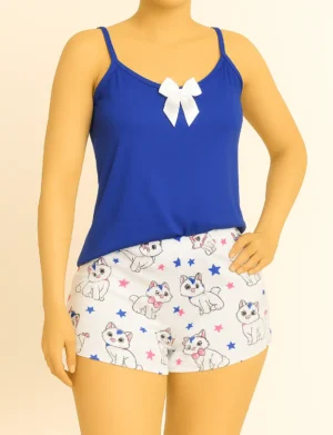 Pijama Short Azul Rey 591