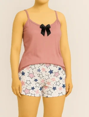 Pijama Short Estampada - 633
