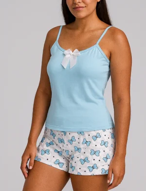 Pijamas Short para Mujer Azul Claro - 649